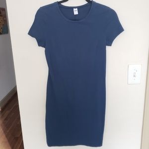 Short sleeve navy bodycon dress